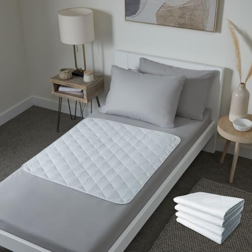Waschbare Bettmatten von GuardedSleep | Hochwertige, wasserdichte Betteinlagen | inkontinente Bettnässtücher für Erwachsene oder Kinder | wiederverwendbarer Matratzenschoner (1, ohne Flügel (weiß)) Waschbare Bettmatten von GuardedSleep | Hochwertige, wasserdichte Betteinlagen | inkontinente Bettnässtücher für Erwachsene oder Kinder | wiederverwendbarer Matratzenschoner (1, ohne Flügel (weiß)) von GuardedSleep