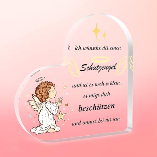 Ostergeschenke Kinder Kindergeburtstag Gastgeschenke Taufe Geschenk Kommunion Geschenk Zur Geburt Taufgeschenke Für Mädchen Jungen Herzförmige Acryl-Heimdekoration Ich wünsche dir einen von GuardiaTech