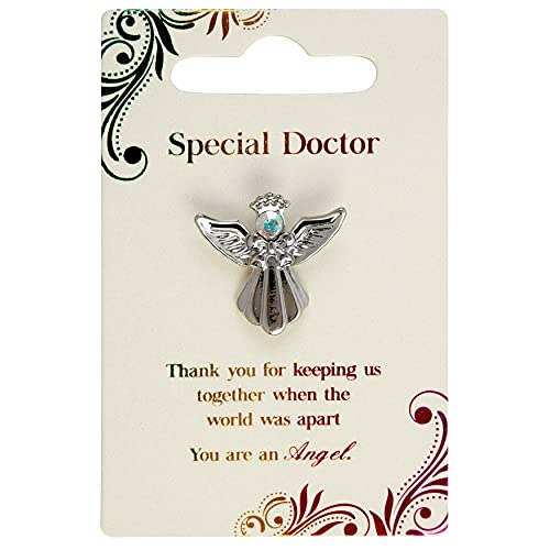 Guardian Angel Anstecknadel mit Aufschrift Special Doctor, Geschenkidee zum Geburtstag, versilbert, Einheitsgröße, silberfarben von Guardian Angel