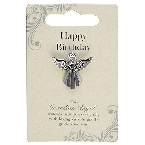 Silberfarbene Engelsnadel mit Edelstein, sentimentale Geschenkidee von Guardian Angel