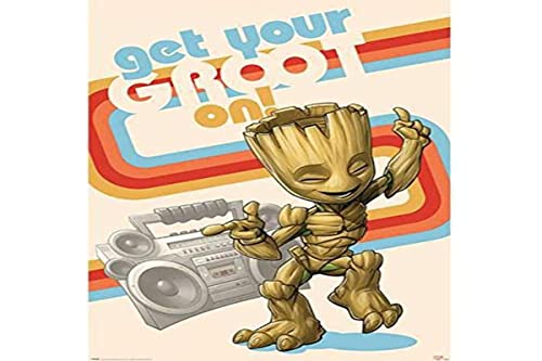 Guardians of the Galaxy Get Your Groot On Unisex Poster Multicolor von Guardians Of The Galaxy