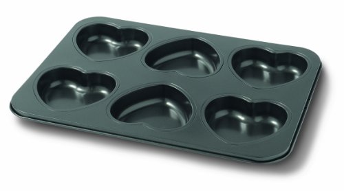 Backform mit 6 Mulden, herzförmig von Guardini