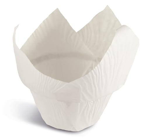 Guardini, 12 Einweg-Muffin-Formen für Luftfritteuse, aus antihaftbeschichtetem Papier, Ø 8,5 x 8 cm, Farbe Weiß von Guardini