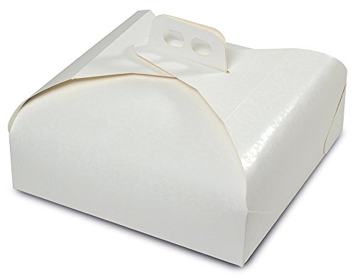 Guardini 15767 Einweg-Kuchenbox, 33 x 33 cm Material: Backpapier, Farbe: Weiß, 33 x 33 cm. von Guardini