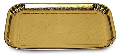 Guardini 2438225 Packung 3 Tabletts, rechteckig, 31 x 23 cm, Gold von Guardini