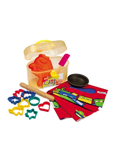 Guardini 4223015005 Kids Mini-Chef Aktentasche, Mini Silikon Schimmel, Tortenform 11 cm, hölzerne Nudelholz, 8-farbige Ausstechformen, färbte Spachtel, Platzdeckchen Guardini 4223015005 Kids Mini-Chef Aktentasche, Mini Silikon Schimmel, Tortenform 11 cm, hölzerne Nudelholz, 8-farbige Ausstechformen, färbte Spachtel, Platzdeckchen von Guardini