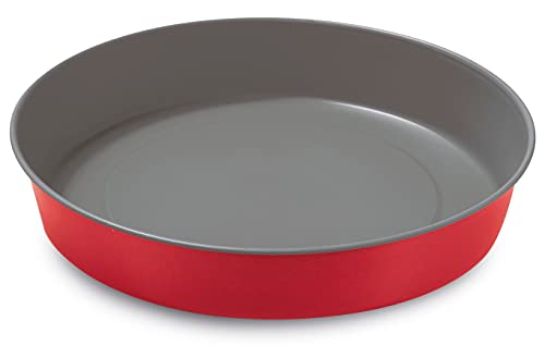 Guardini 50428HGNAM Rossana 2.0 Kuchenform glatt 28 cm, Stahl mit Antihaftbeschichtung, Farbe Rot/Grau, Edelstahl von Guardini