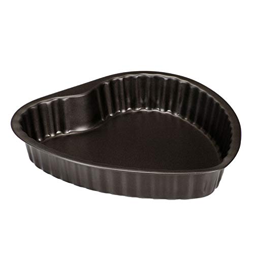 Guardini, Herzform 25 x 25 cm, Stahl mit Antihaftbeschichtung, Schwarz, Made in Italy, Linie Gardenia von Guardini