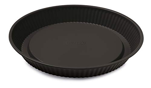 Guardini Gardenia, „clevere“ Tortenbodenform 28 cm mit Innenstufe, Stahl mit Antihaftbeschichtung, Farbe Schwarz von Guardini