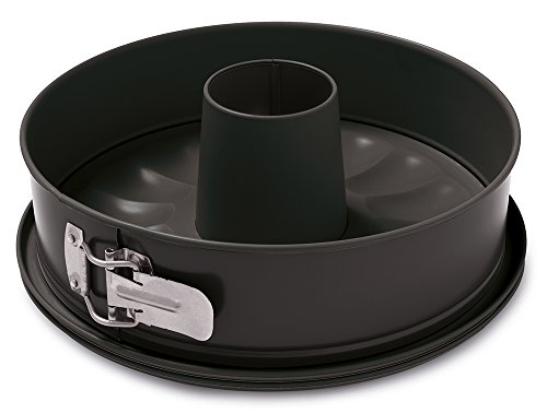 Guardini Gardenia, Springform mit 2 Böden 24 cm, Boden mit Auslaufschutz, Stahl mit Antihaftbeschichtung, Farbe Schwarz von Guardini