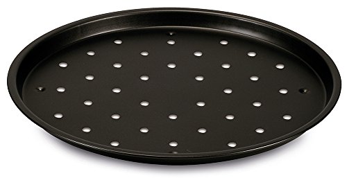 Guardini Pizza&Mania, Pfanne für tiefgefrorene Pizza 32 cm, Stahl mit Antihaftbeschichtung, Farbe Schwarz von Guardini