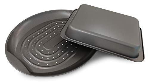 Guardini Set, 1 Lasagnero 22x28cm + 1 Pommes-Backblech 39x34cm, Stahl mit Antihaftbeschichtung, grau von Guardini