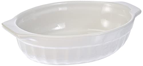 Guardini, Auflaufform, oval, 22 x 14 cm, Keramik, geeignet für Backofen und Mikrowelle, weiß, Linie Keramik von Guardini