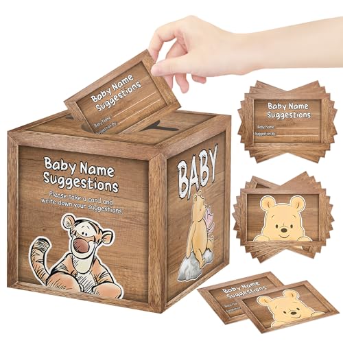 Guawubiang 51 Stück Retro Winnie Baby Namensvorschläge Tickets Box für Babyparty-Spiele, niedliche Winnie Baby Name Vorschläge Karten Box mit 50 Stück Schreibkarten, Winnie Baby Shower Geburtstag Guawubiang 51 Stück Retro Winnie Baby Namensvorschläge Tickets Box für Babyparty-Spiele, niedliche Winnie Baby Name Vorschläge Karten Box mit 50 Stück Schreibkarten, Winnie Baby Shower Geburtstag von Guawubiang