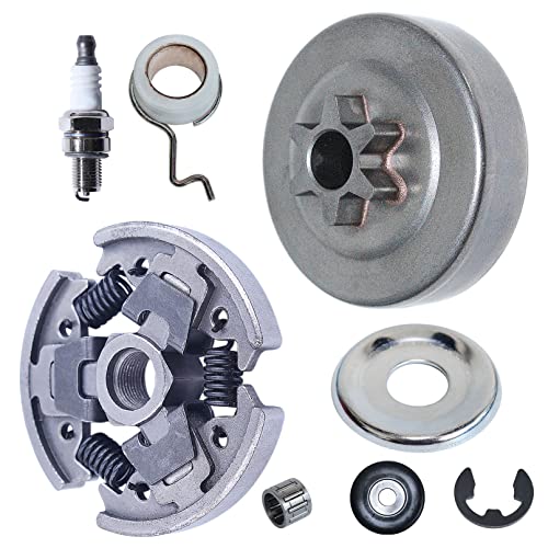 Gubeter Kupplungsdeckel-Set für Ritzel rechts 3/8 für Stihl MS211 MS171 MS181 MS171C MS181C MS211C Ersatzteile für Kettensäge 6 Zähne # 1139 160 2000 MS180Turbo von Gubeter
