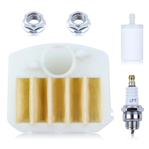 Gubeter Luftfilterstangenmuttern Kraftstofffiltersatz, für Husqvarna 340 340E 345 345E 346Xp 350 353 Kettensäge, 537024002, 537 02 40 02 von Gubeter
