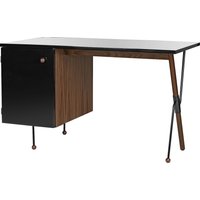 Gubi - 62 Serie Schreibtisch Black Semi Matt Amerikanischer Nussbaum von Gubi