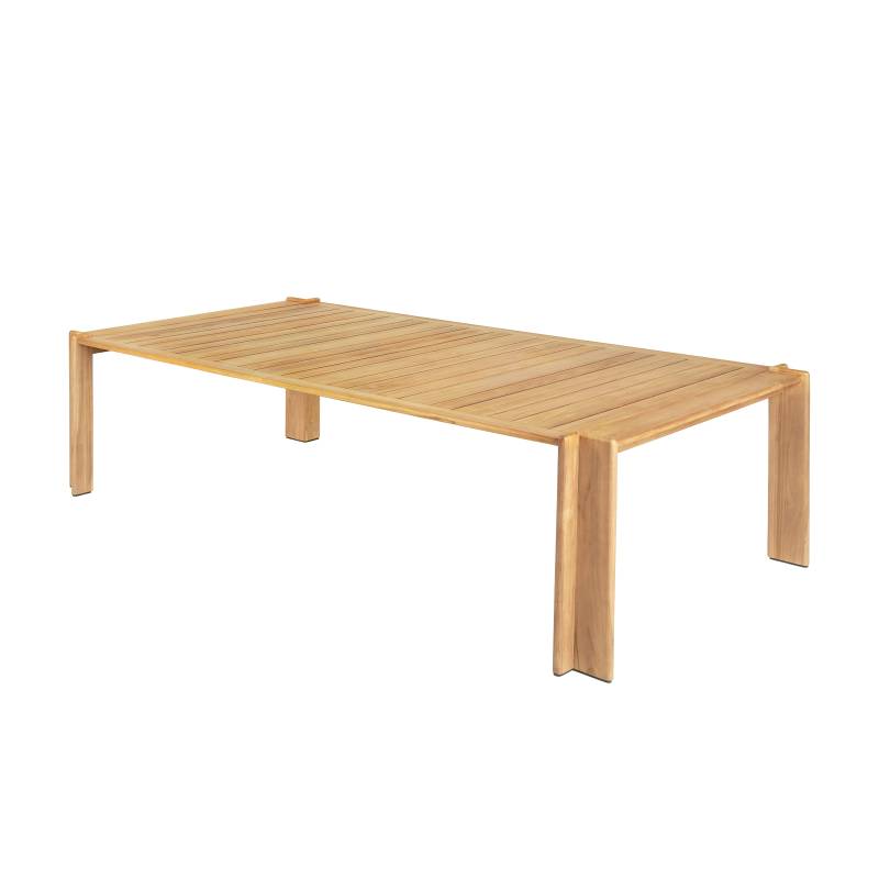 Gubi - Atmosfera Gartenesstisch 281x105cm - Teak natur/LxBxH 281x105x76,5cm/Tischplatte 2,5cm von Gubi