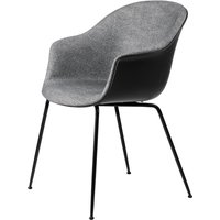 GUBI - Bat Dining Stuhl Frontpolsterung (Conic Base), schwarz / Enzo Degli Angiuoni (0023) von Gubi