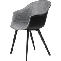 GUBI - Bat Dining Stuhl Frontpolsterung (Plastic Base), Schwarz / Enzo Degli Angiuoni (0023) von Gubi