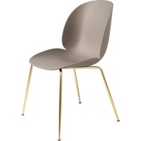 Gubi - Beetle Dining Chair, Conic Base Messing / new beige von Gubi