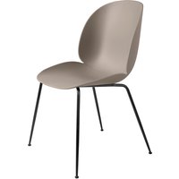 Gubi - Beetle Dining Chair, Conic Base schwarz / new beige von Gubi