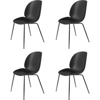 Gubi - Beetle Dining Chair, Conic Base schwarz / schwarz (4er-Set) von Gubi