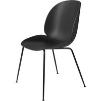 Gubi - Beetle Dining Chair, Conic Base schwarz / schwarz von Gubi