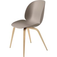 Gubi - Beetle Dining Chair, Wood Base, Eiche / new beige von Gubi