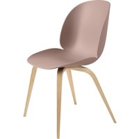 Gubi - Beetle Dining Chair, Wood Base, Eiche / sweet pink von Gubi