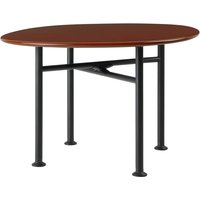 Gubi - Carmel Outdoor Lounge Tisch 60 x 60 cm, black semi matt / rock red von Gubi