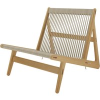Gubi - MR01 Lounge Stuhl, Eiche / Naturgeflecht von Gubi