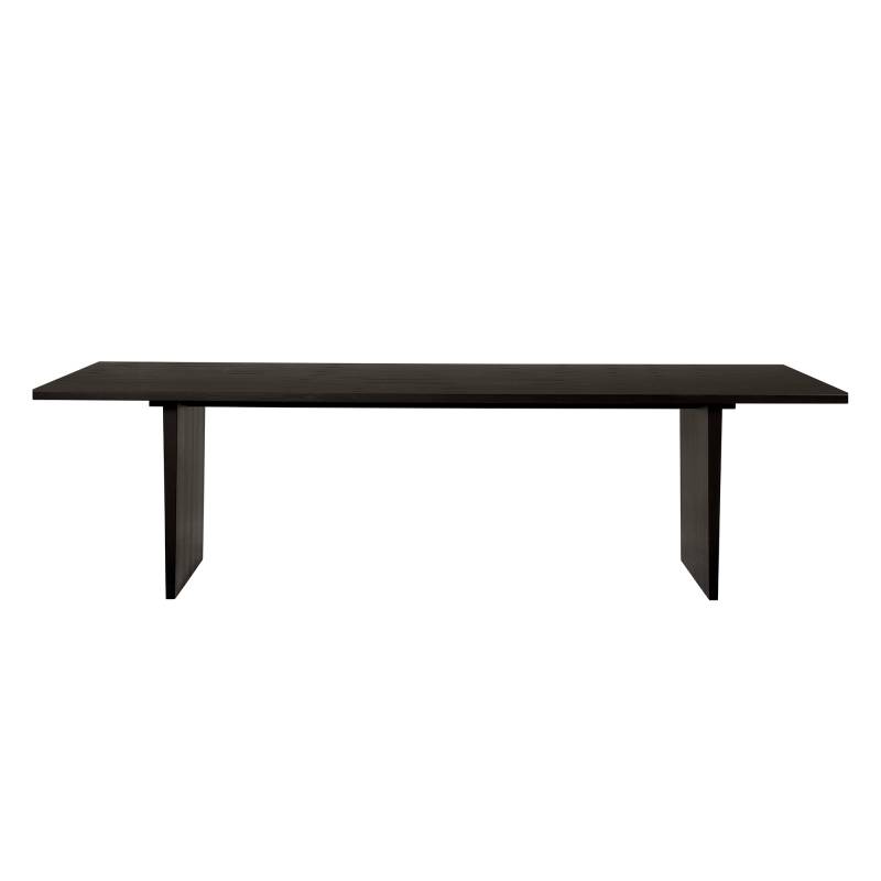 Gubi - Private Dining Esstisch 100x260cm - schwarz/Eschenfurnier braun-schwarz gebeizt/LxBxH 260x100x73cm/mit Kunststoffgleitern/FSC™-zertifizierte 70 von Gubi