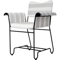 Gubi - Tropique Outdoor Dining Chair, classic black / Leslie Stripe Limonta (20) von Gubi