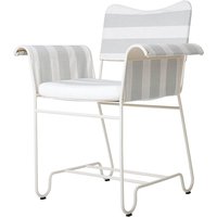 Gubi - Tropique Outdoor Dining Chair, classic white semi matt / Leslie Stripe Limonta (20) von Gubi
