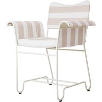 Gubi - Tropique Outdoor Dining Chair, classic white semi matt / Leslie Stripe Limonta (40) von Gubi