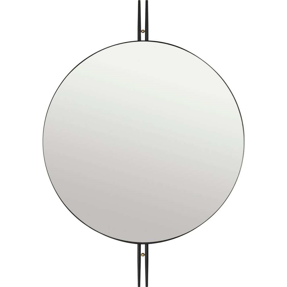 GUBI - IOI Wall Mirror Round Ø80 Black/Brass von GUBI