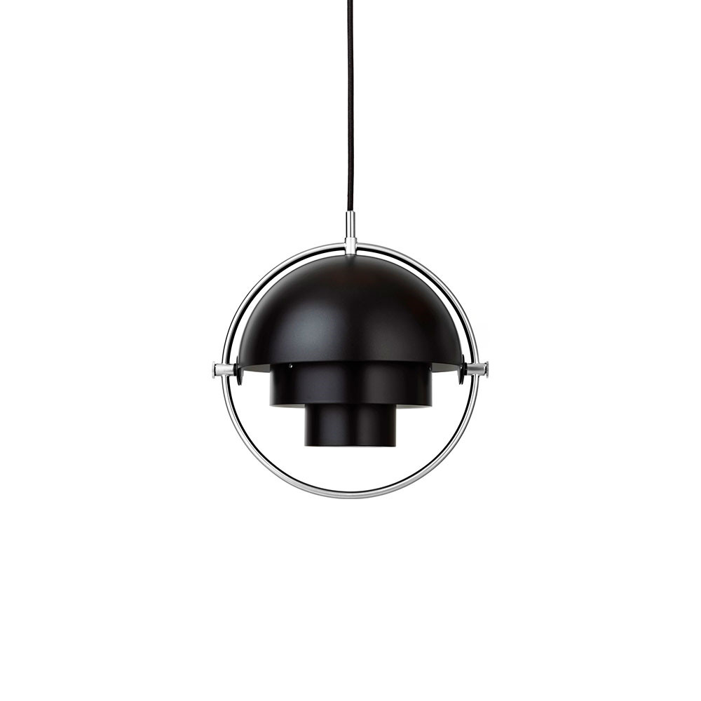 GUBI - Multi-Lite Pendelleuchte S Chrome/Black von GUBI