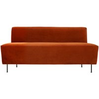 Sofa Modern Line Dining red/black 165 cm L von Gubi