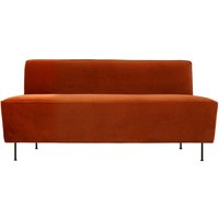 Sofa Modern Line Dining red/black 200 cm L von Gubi