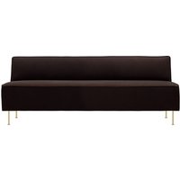 Sofa Modern Line Dining black/brass 280 cm L von Gubi
