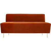Sofa Modern Line Dining red/brass 165 cm L von Gubi