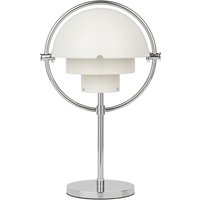 Tischleuchte Multi-Lite portable chrome/white von Gubi