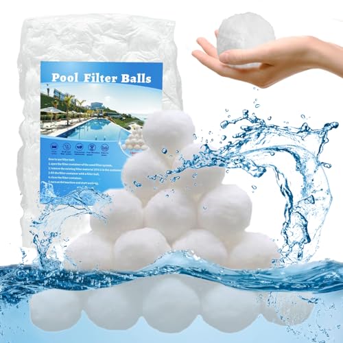 Gubuyi Filterbälle Pool,Filterbälle für Sandfilteranlagen,Poolfilterkugeln,700g Filterbälle Pool Ersatz, Wiederverwendbare Filterbälle, für Schwimmbäder, Aquarien, Filterpumpen von Gubuyi