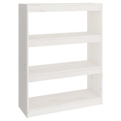 Gucagle 80x30x103,5 cm Bücherregal, Raumteiler Weiß aus Massivholz Kiefer, Modernes Design für Räumliche Trennung, Mehrere Zwecke, Robuste Bauweise Gucagle 80x30x103,5 cm Bücherregal, Raumteiler Weiß aus Massivholz Kiefer, Modernes Design für Räumliche Trennung, Mehrere Zwecke, Robuste Bauweise von Gucagle