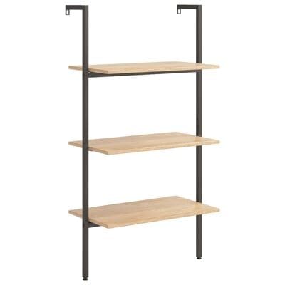 Gucagle Anlehnregal mit 3 Ablagen Hellbraun und Schwarz 64x35x120,5 cm Gucagle Anlehnregal mit 3 Ablagen Hellbraun und Schwarz 64x35x120,5 cm von Gucagle