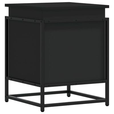 Gucagle Aufbewahrungsbox aus Holzwerkstoff 40x40x51 5 cm mit Deckel schwarz gro?e Lagerbox f¨¹r Wohnzimmer Schlafzimmer industrielle Aufbewahrungstruhe als Couchtisch oder Beistelltisch von Gucagle