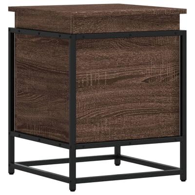 Gucagle Aufbewahrungsbox aus Holzwerkstoff mit Metallgestell 40x40x51 5 cm Eichenoptik f¨¹r Wohnzimmer Schlafzimmer Deko Truhe mit Deckel Stauraum f¨¹r Decken Spielzeug von Gucagle