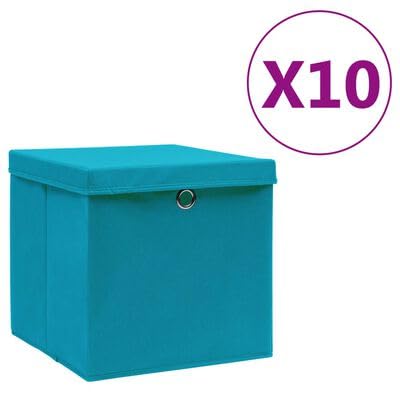 Gucagle Babyblaue Aufbewahrungsboxen mit Deckel 10 St¡§1ck 28x28x28 cm faltbare Vliesstoff Boxen f¡§1r Kleidung Schals Socken platzsparende Lagerung f¡§1r Regal Wohnorganisation Gucagle Babyblaue Aufbewahrungsboxen mit Deckel 10 St¡§1ck 28x28x28 cm faltbare Vliesstoff Boxen f¡§1r Kleidung Schals Socken platzsparende Lagerung f¡§1r Regal Wohnorganisation von Gucagle