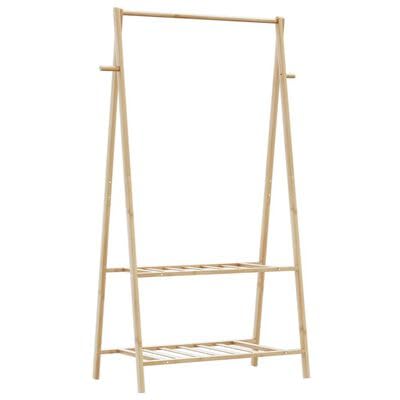 Gucagle Bambus Kleiderst?nder mit Ablagen 96x45 5x150 5 cm Garderobe Stauraum f¨¹r Kleidung Schuhe Handtaschen H¨¹te nat¨¹rliche Wohnorganisation stabil langlebig von Gucagle